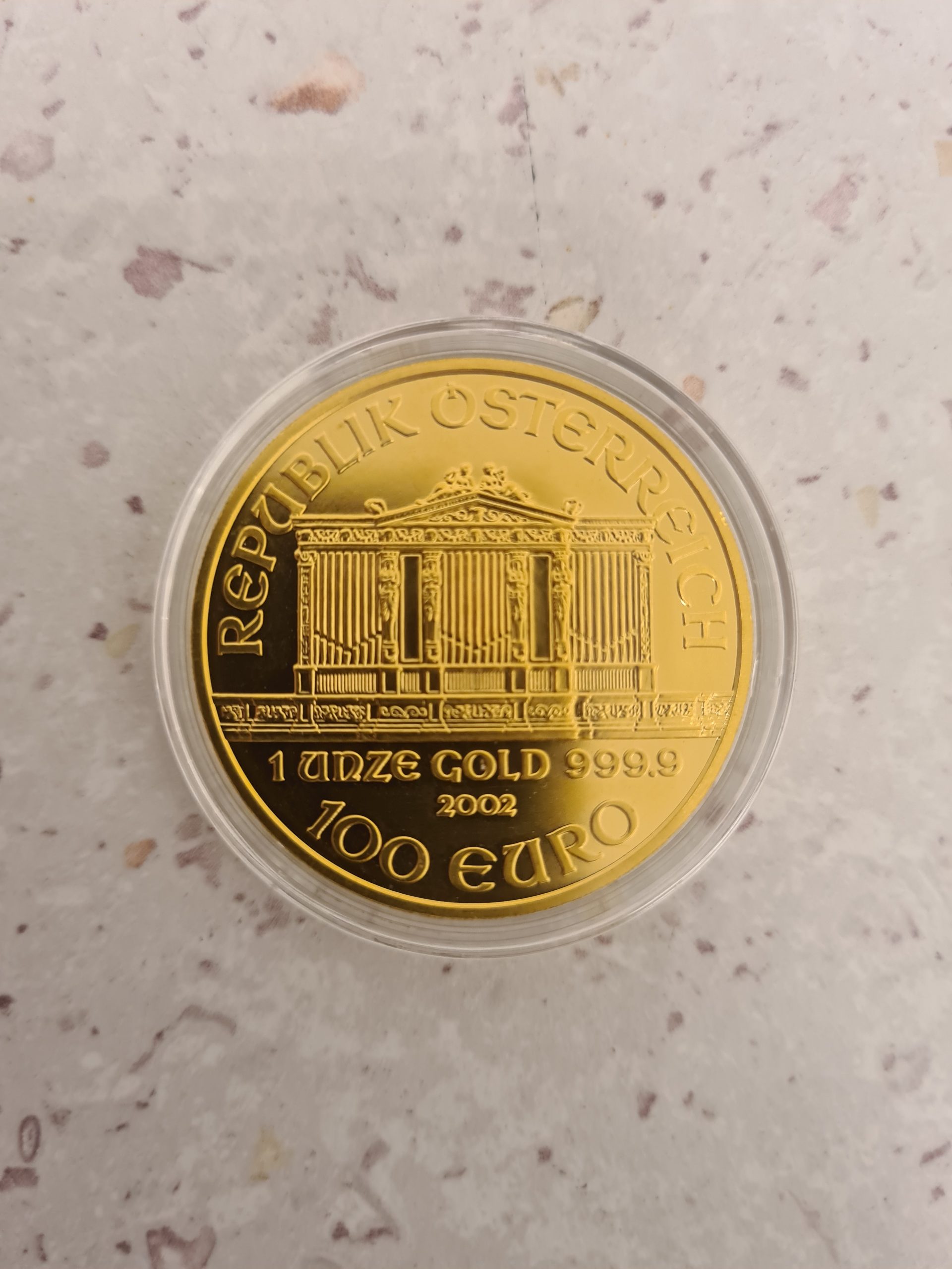 Wiener Philharmoniker 100 Euro 1 Unze Gold 2002