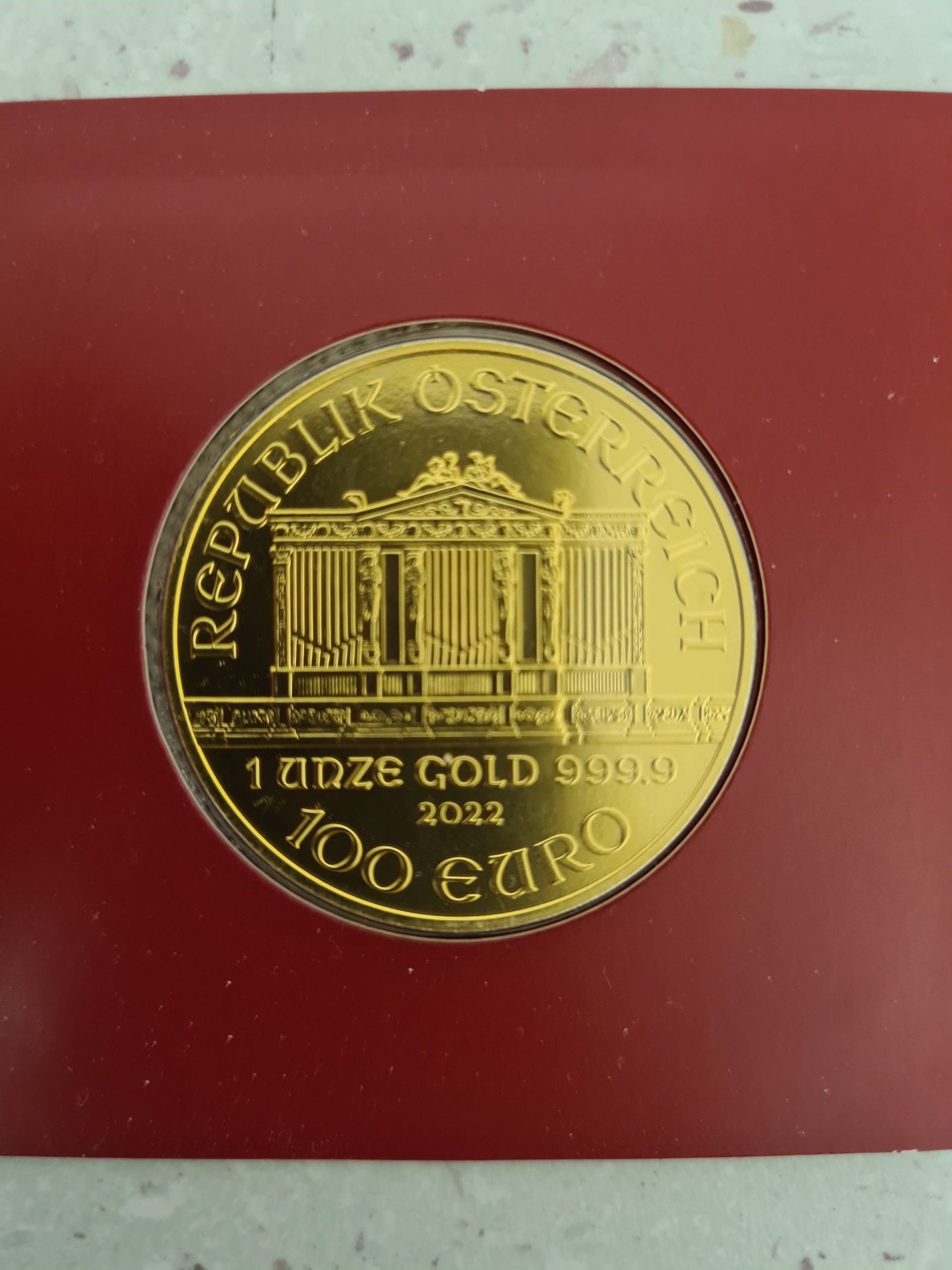 Wiener Philharmoniker 100 Euro 1 Unze Gold 2022